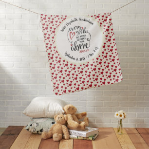 Every Good Gift Bible Verse Custom Birth Stats Baby Blanket