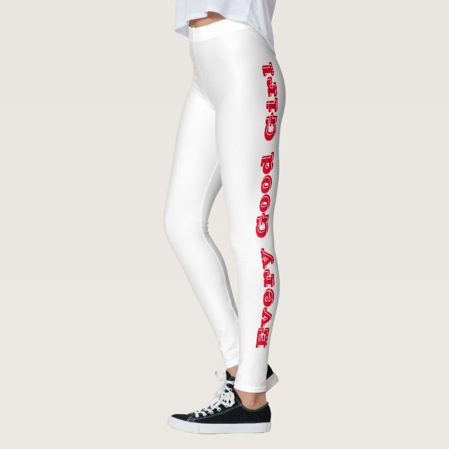 Every Good Girl, Has A Dark Side Cute Rebellious Leggings (Left)