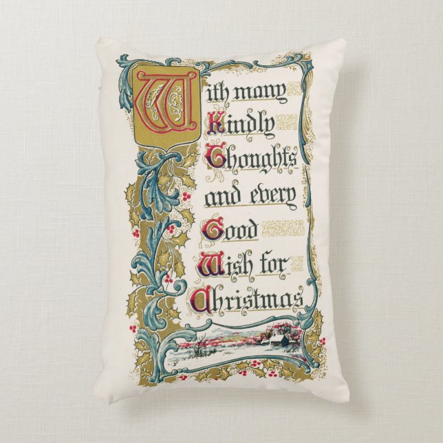 Every Good Wish for Christmas Accent Pillow (Front(Vertical))
