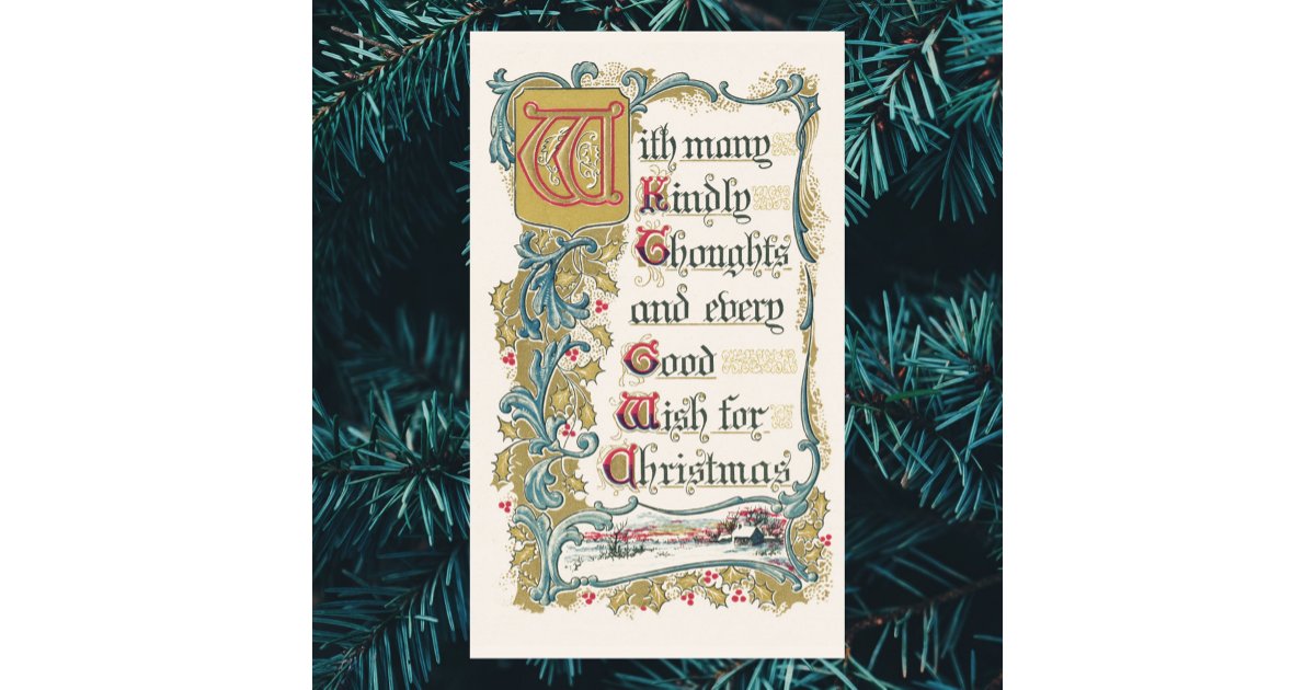 Every Good Wish for Christmas Rectangular Sticker | Zazzle