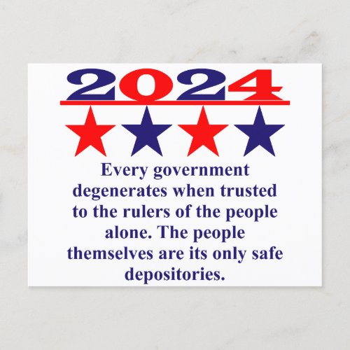 Every Government Degenerates When Trusted _ Politi Postcard