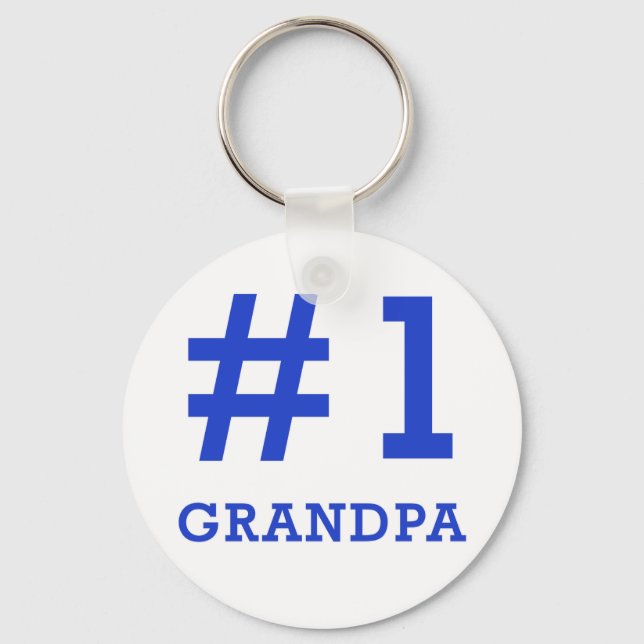 Every Grandpa Deserves a #1 Grandpa Tshirt! Keychain (Front)