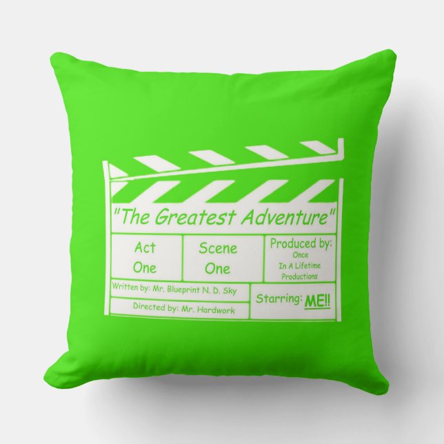 Every Great Adventure Needs A Star! Throw Pillow (Front)