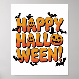 Every Great Halloween Starts with a Smile and a Pu Poster