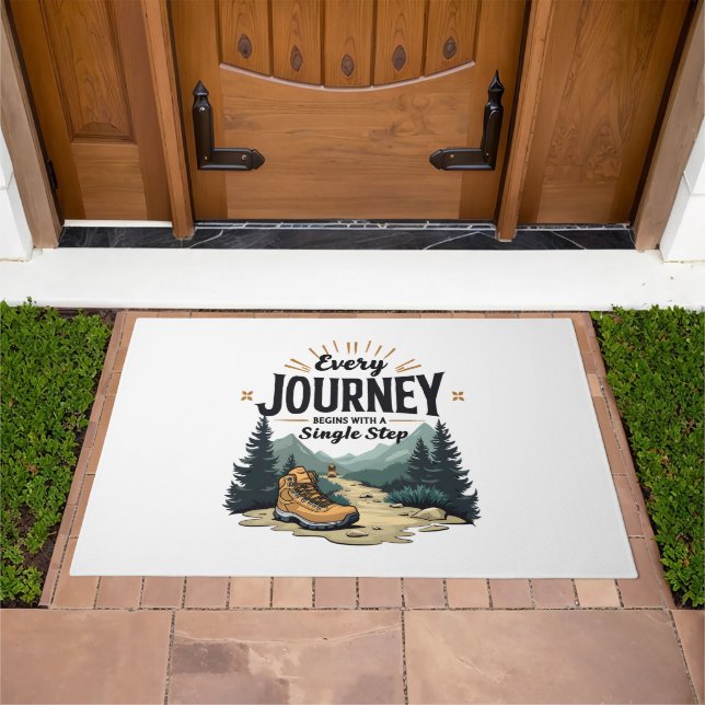 Every Journey Start With a Single Step Hiking Doormat (Outdoor)