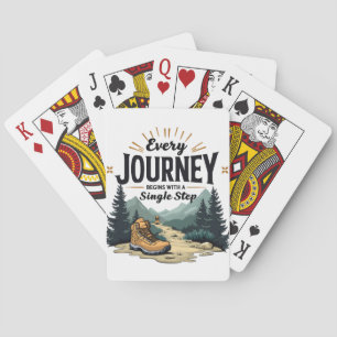 Every Journey Start With a Single Step Hiking Poker Cards