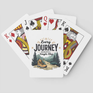 Every Journey Start With a Single Step Hiking Poker Cards