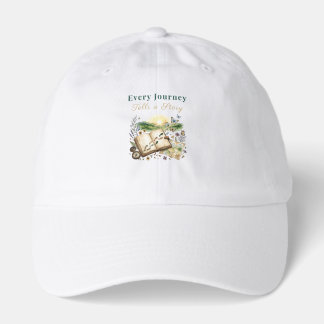 Every Journey Tells a Story Travel Quote Hat