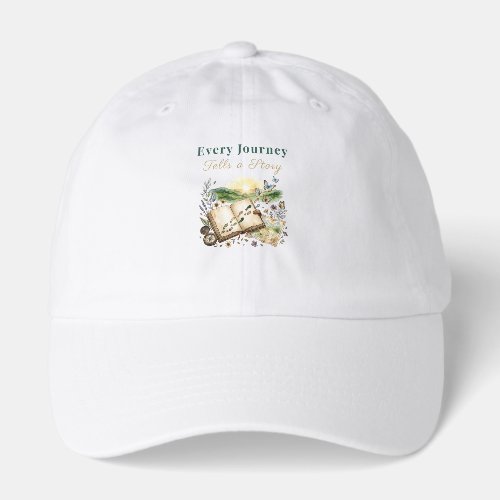 Every Journey Tells a Story Travel Quote Hat