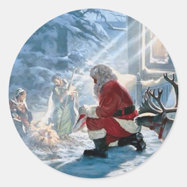 Every Knee Shall Bow Classic Round Sticker (Front)