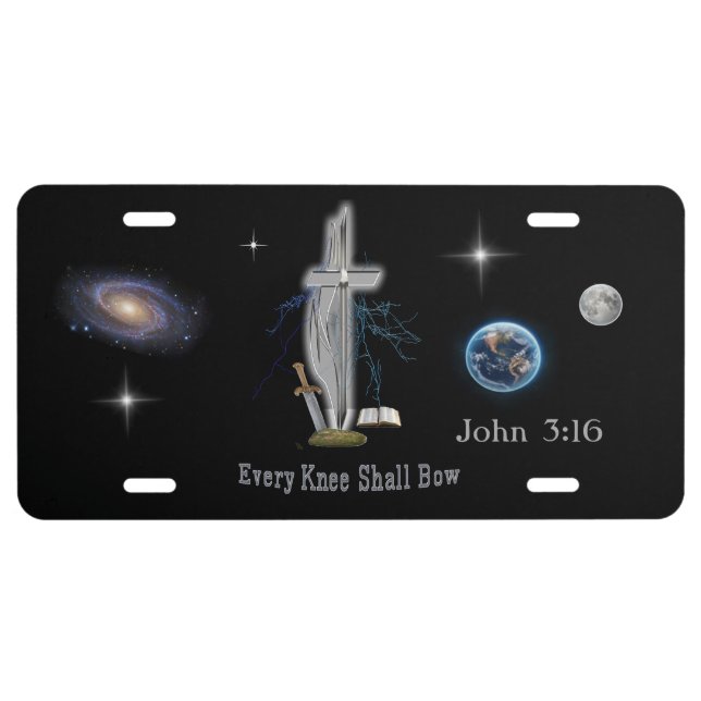 Every knee shall bow  license plate (Front)