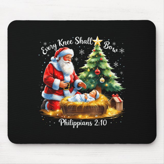 Every Knee Shall Bow Philipans 2_10 Christmas  Mouse Pad (Front)