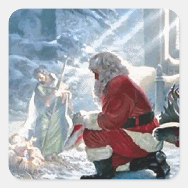 Every Knee Shall Bow Square Sticker (Front)