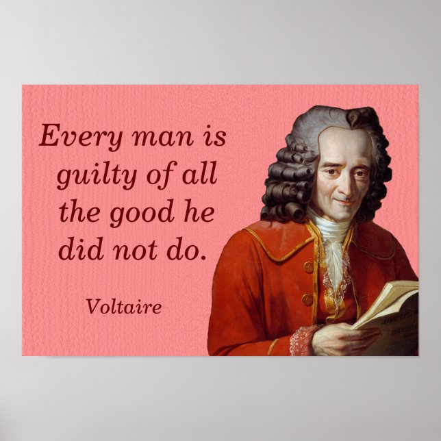 Every man guilty -- Voltaire Poster (Front)