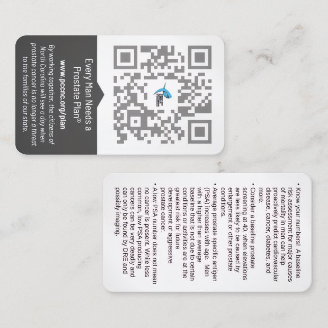  Every Man Needs a Prostate Plan​® Business Card (Front/Back)