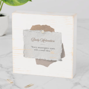 'Every Masterpiece Starts With A Small Idea.' Gift Wooden Box Sign