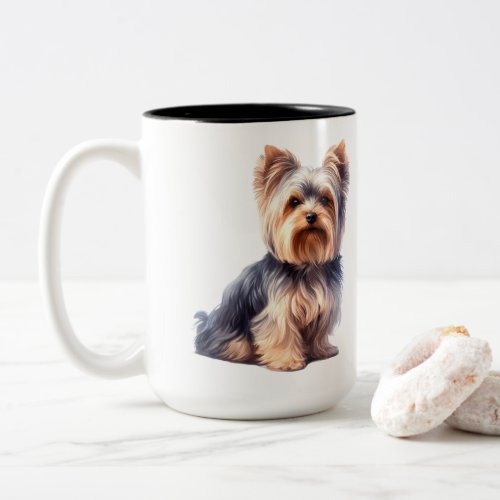 Every Meal You Make Funny Yorkie Yorkshire Terrier Two_Tone Coffee Mug