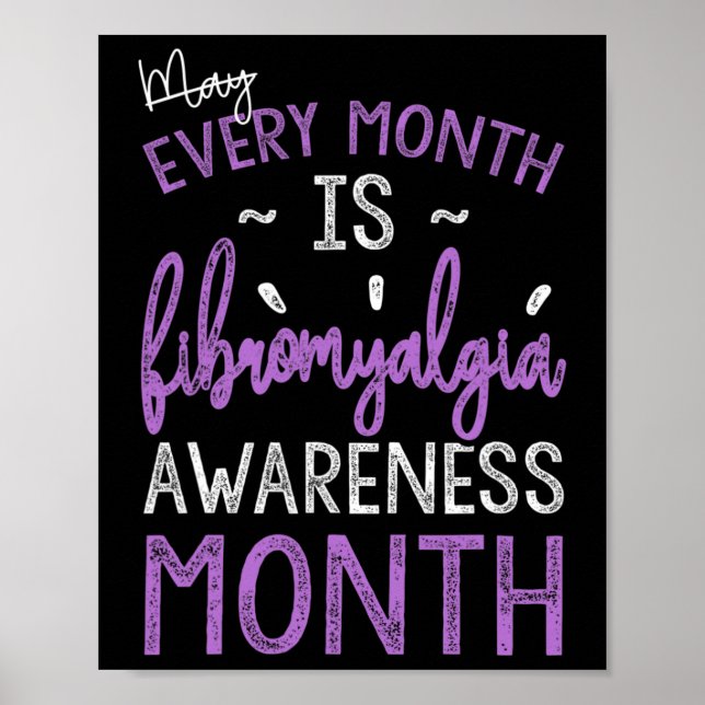 Every Month Is Fibromyalgia Awareness Month  Poster (Front)