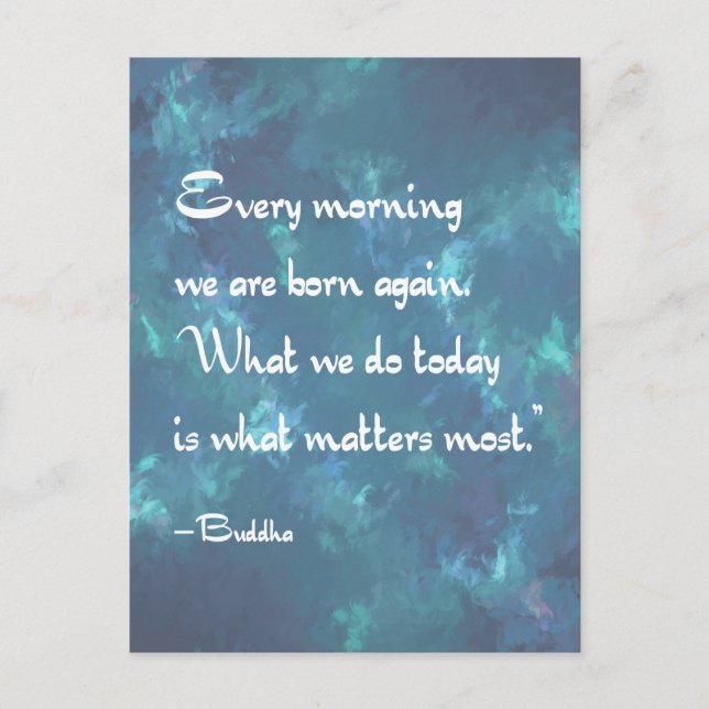 Every Morning Mindfulness Buddha quote Postcard (Front)