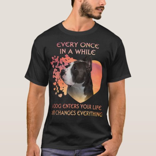Every Once In A While A Dog American Pit Bull Ente T_Shirt