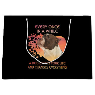 Every Once In A While A Dog Enters You Life Large Gift Bag