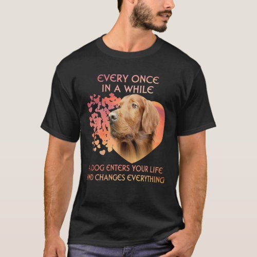 Every Once In A While A Dog Irish Setter Enters Yo T_Shirt