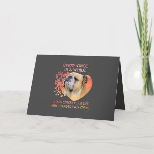 Every Once In A While Dog Enters Your Life Bulldog Holiday Card