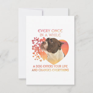 Every Once In AWhile Dog Enters Your Life America RSVP Card