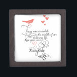 Every once in awhile in an ordinary life. gift box<br><div class="desc">Every once in awhile in an ordinary life. Love gives us a Fairy Tale.  Cute Vintage Bird Lovely Whimsical Typography Mint and Coral Hearts</div>