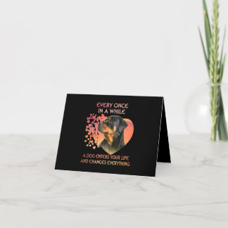 Every Once In While Dog Enter Your Life Rottweiler Thank You Card