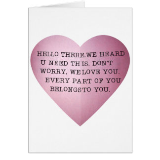 EVERY PART OF YOU BELONGS TO YOU. CARDS