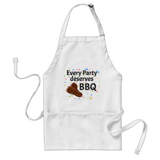 Every Party Deserves BBQ Grill Steaks Grillmaster Adult Apron