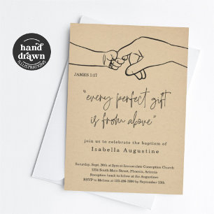 Every Perfect Gift Baptism / Christening Invitation