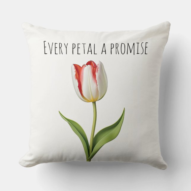 Every petal a promise throw pillow (Front)