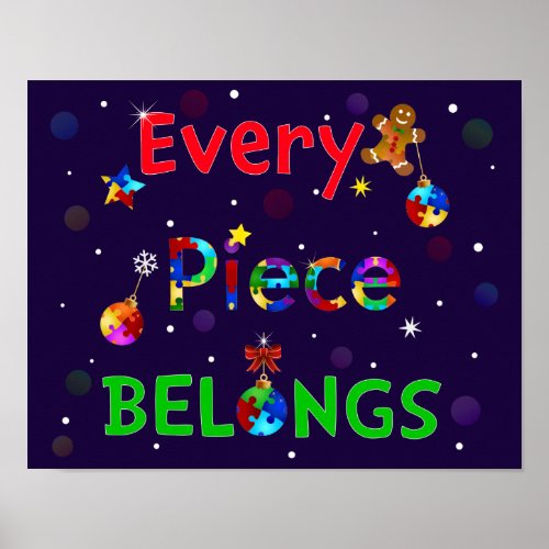 Every Piece Belongs at Christmas Poster