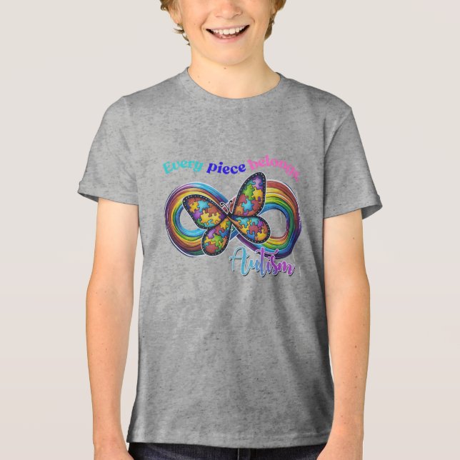 Every Piece Shines – Autism Butterfly Tee (Front)