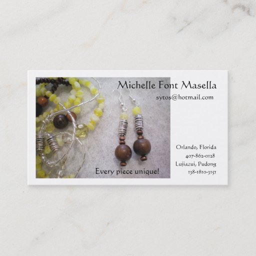 Customizable Every Piece Unique Business Card Template