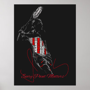 Every Point Matters Tennis Typography Poster