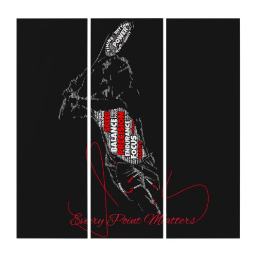 Every Point Matters Tennis Typography T-Shirt  Triptych