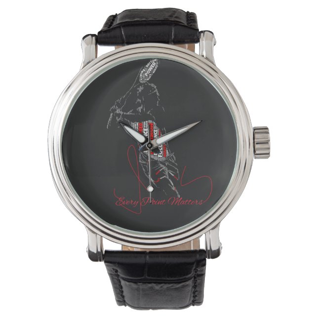 Every Point Matters Tennis Typography Watch (Front)