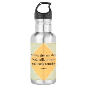 Every Rhythm of life Gratitude Remains Stainless Steel Water Bottle