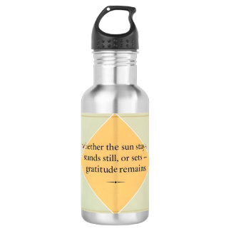 Every Rhythm of life Gratitude Remains Stainless Steel Water Bottle