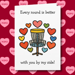 Every Round is Better   Disc Golf Valentine's Day Card