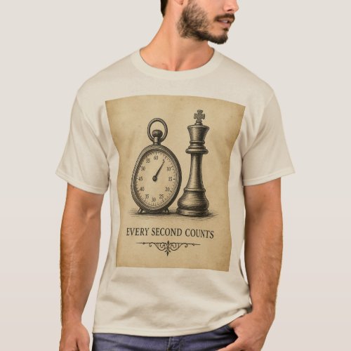 Every Second Counts Vintage Chess T-Shirt