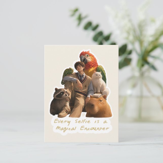 Every Selfie is a Magical Encounter Postcard (Standing Front)