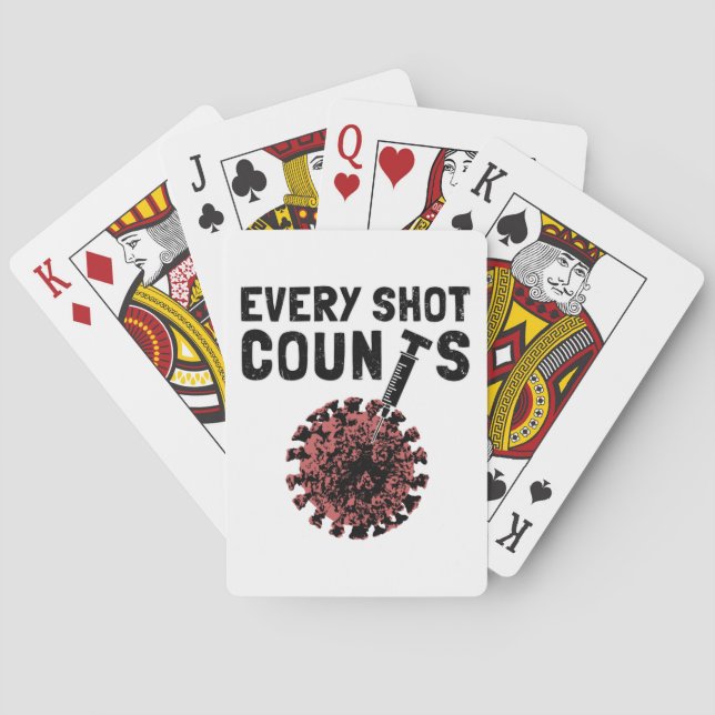 Every Shot Counts. Get Your Vaccine Shots Poker Cards (Back)