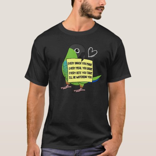 Every Snack Meal or Bite I Nanday Conure Parrot T_Shirt