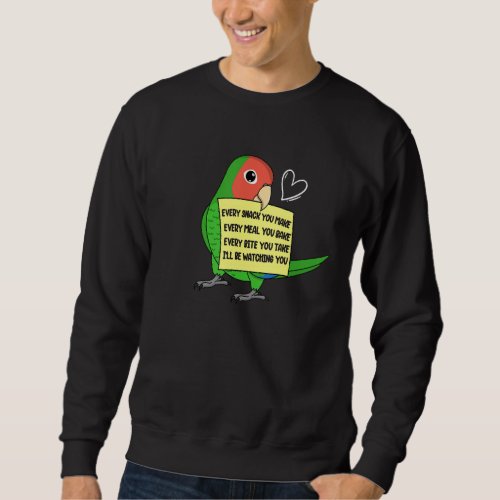 Every Snack  Meal or Bite I Rosy faced Green Loveb Sweatshirt