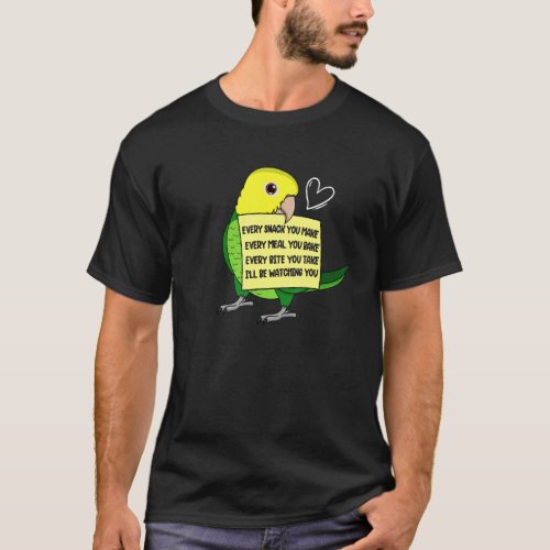 Every Snack  Meal or Bite I Yellow headed Amazon P T_Shirt