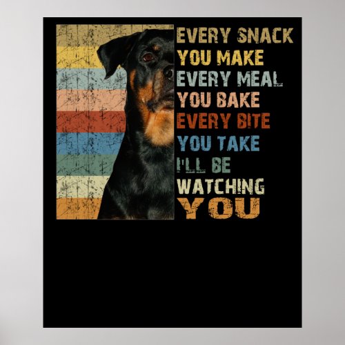 Every snack you make every meal you bake poster